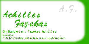 achilles fazekas business card